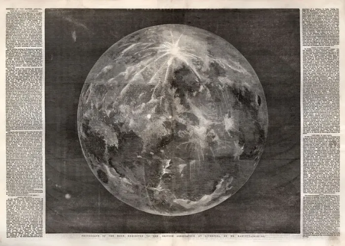 Framed Print : Photograph of the moon exhibited Framed Print : Photograph of the moon exhibited