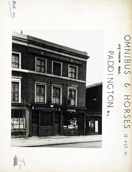 Photograph of Omnibus & Horses PH, Paddington, London