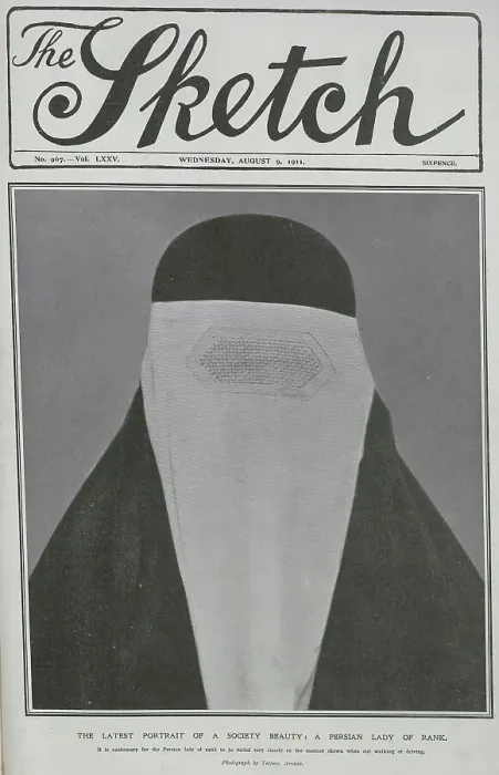 Framed Print : Photograph of Persian woman wearing full veil or burkha Framed Print : Photograph of Persian woman wearing full veil or burkha