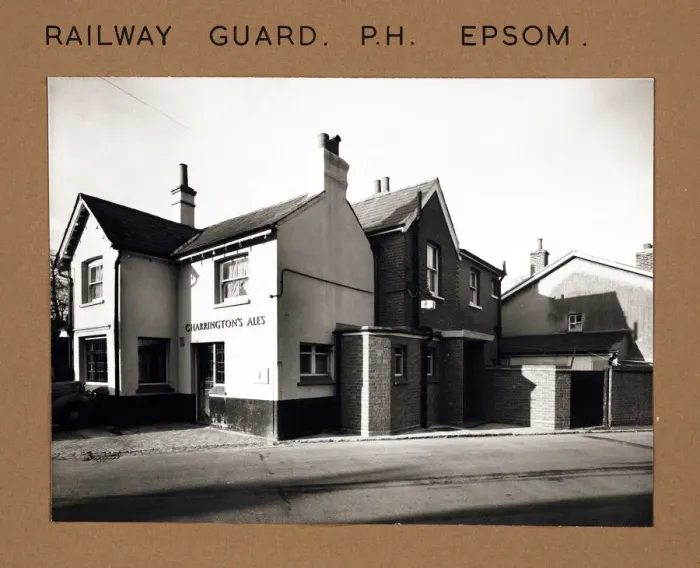Framed Print : Photograph of Railway Guard PH, Epsom, Surrey Framed Print : Photograph of Railway Guard PH, Epsom, Surrey