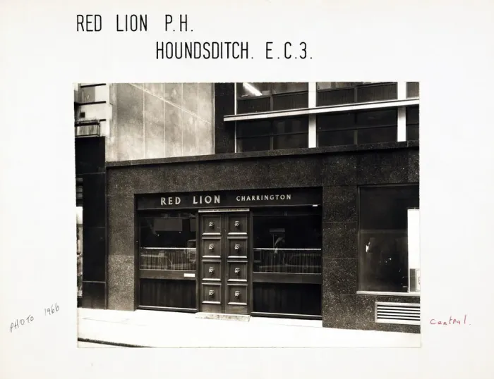 Framed Print : Photograph of Red Lion PH, Houndsditch (New), London Framed Print : Photograph of Red Lion PH, Houndsditch (New), London