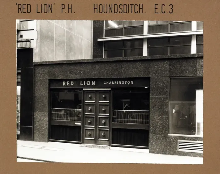 Framed Print : Photograph of Red Lion PH, Houndsditch (New), London Framed Print : Photograph of Red Lion PH, Houndsditch (New), London