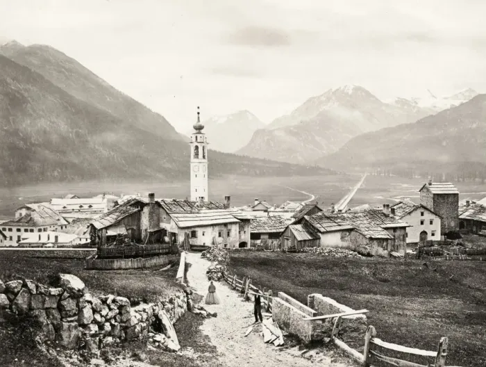 Framed Print : photograph: Samedan, canton of Grisons, Switzerland Framed Print : photograph: Samedan, canton of Grisons, Switzerland