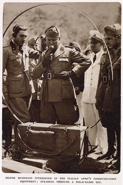 Photograph showing Benito Mussolini (1883 - 1945), the Italian dictator