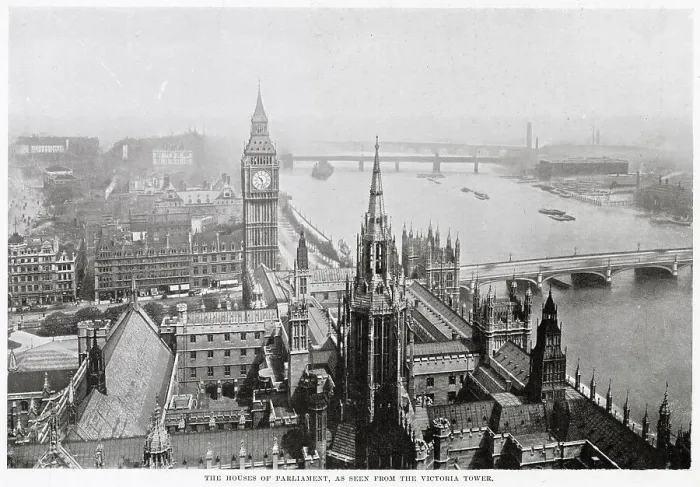 Framed Print : Photograph taken from Victoria Tower. Date: 1900s Framed Print : Photograph taken from Victoria Tower. Date: 1900s