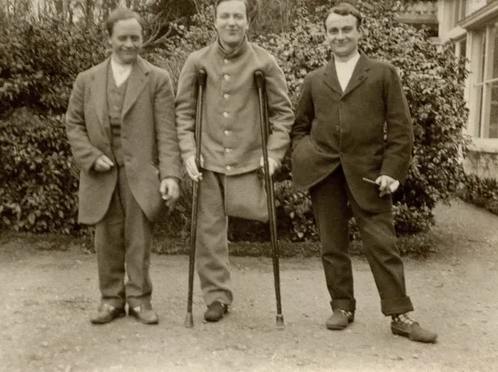 Framed Print : Photograph of three VAD patients