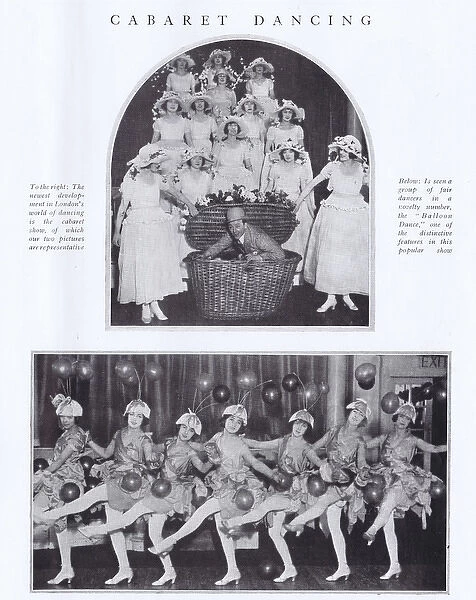 Two photographs of the cabaret show at Rectors nightclub, Lo