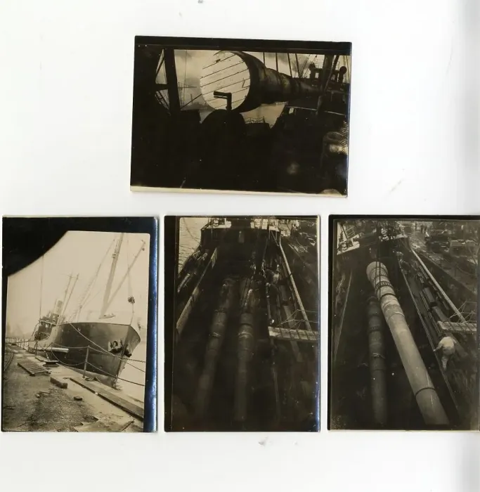 Framed Print : Four photographs of a cable ship