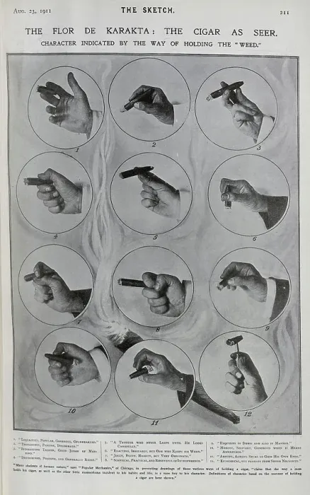 Framed Print : Photographs of hands holding cigar as indicator of character Framed Print : Photographs of hands holding cigar as indicator of character
