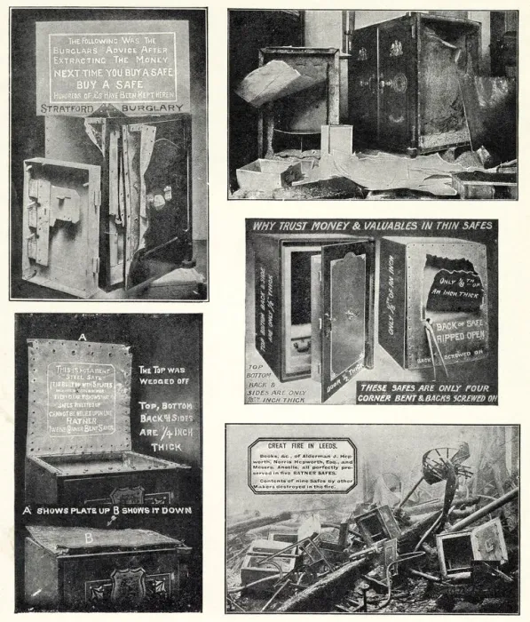 Framed Print : Photographs of sub-standard safes -- Not Ratner