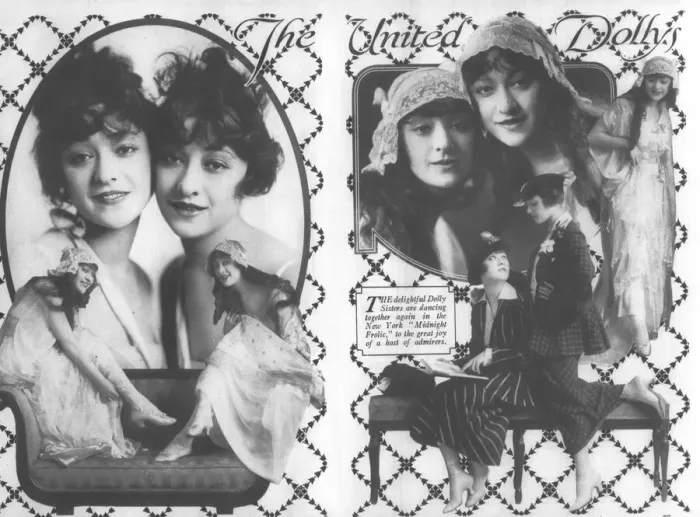 Framed Print : Photos of the Dolly Sisters c. 1916 Date: 1916 Framed Print : Photos of the Dolly Sisters c. 1916 Date: 1916