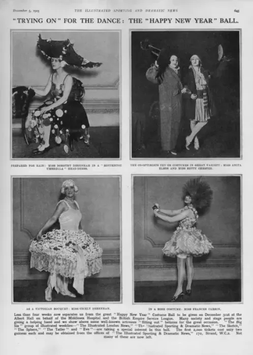 Framed Print : Photos of partygoers going to Happy New Year Ball, 1925 Framed Print : Photos of partygoers going to Happy New Year Ball, 1925
