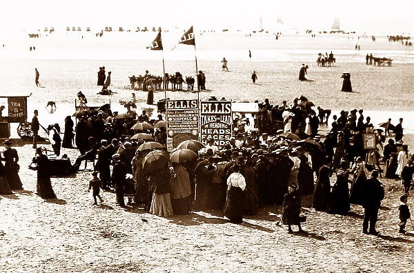 Phrenology booth, Blackpool beach, Victorian period