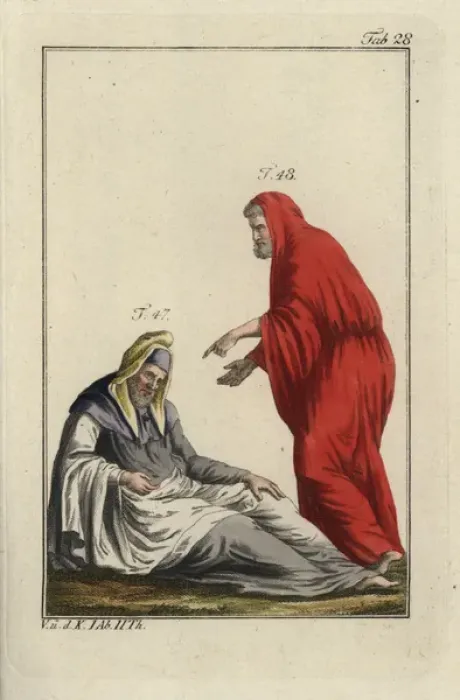 Framed Print : Phrygian priest (seated) and King Priamus in Phrygian cloak Framed Print : Phrygian priest (seated) and King Priamus in Phrygian cloak