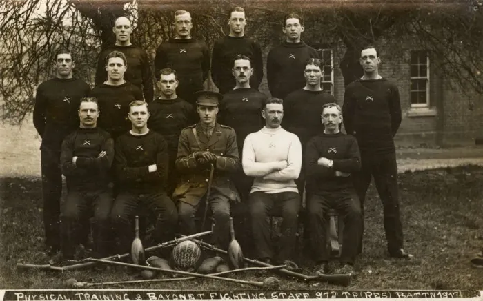 Framed Print : Physical Training and Bayonet Fighting Staff 97th TR Batt Framed Print : Physical Training and Bayonet Fighting Staff 97th TR Batt