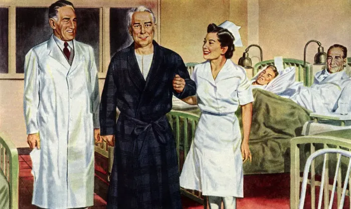 Framed Print : Physician and Patient Date: 1944 Framed Print : Physician and Patient Date: 1944