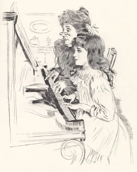 Framed Print : Piano Lesson Framed Print : Piano Lesson