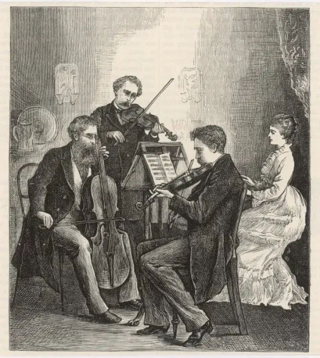 Framed Print : Piano Quartet 1877 Framed Print : Piano Quartet 1877