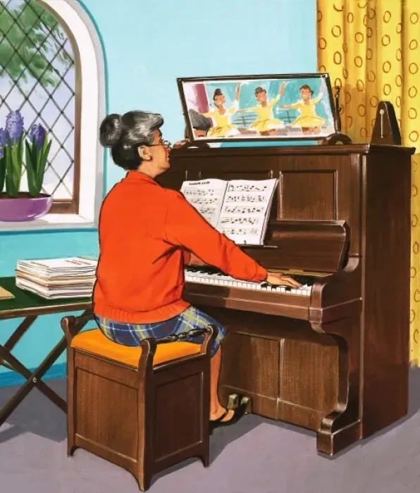 Framed Print : Piano teacher Framed Print : Piano teacher