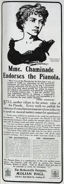 Framed Print : Pianola advert Framed Print : Pianola advert