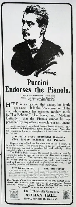 Framed Print : Pianola advert Framed Print : Pianola advert