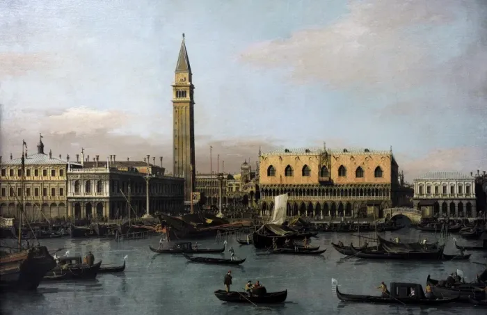 Framed Print : Piazetta and Riva degli Schiavoni in Venice by Antonio Canal Framed Print : Piazetta and Riva degli Schiavoni in Venice by Antonio Canal