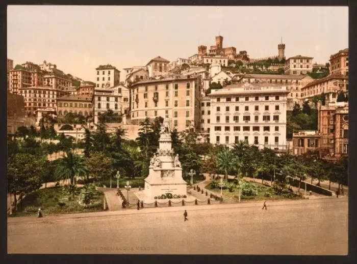 Framed Print : Piazza Acquaverde (Green Water Plaza), Genoa, Italy Framed Print : Piazza Acquaverde (Green Water Plaza), Genoa, Italy
