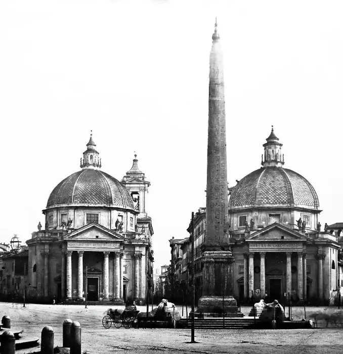 Framed Print : Piazza del Popolo, Rome, Italy, Victorian period Framed Print : Piazza del Popolo, Rome, Italy, Victorian period