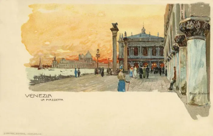 Framed Print : The Piazzetta ('little Piazza / Square') is an extension of the Piazza towards San Marco Framed Print : The Piazzetta ('little Piazza / Square') is an extension of the Piazza towards San Marco