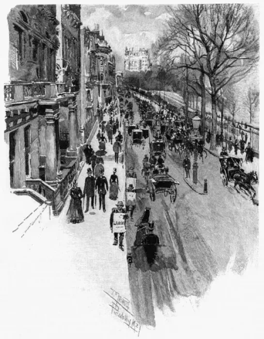 Framed Print : Piccadilly 1888 Framed Print : Piccadilly 1888
