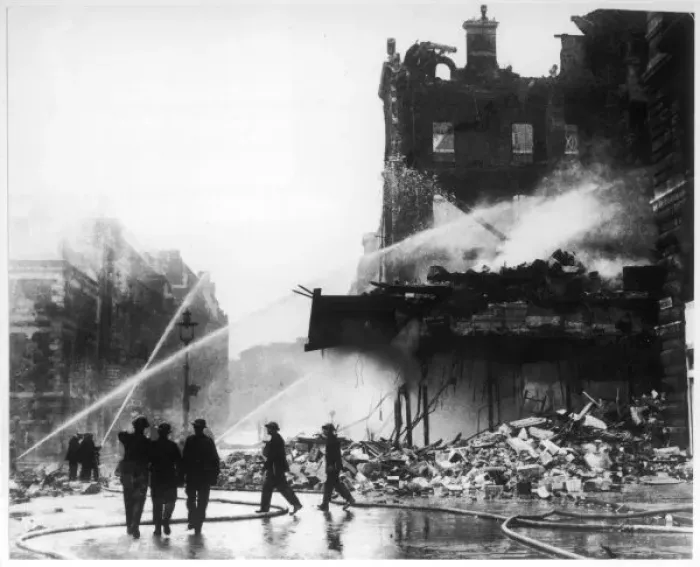 Framed Print : Piccadilly Bombed Framed Print : Piccadilly Bombed