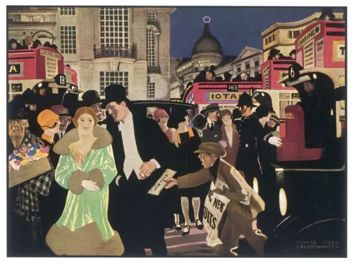 Framed Print : Piccadilly Circus 1927 Framed Print : Piccadilly Circus 1927