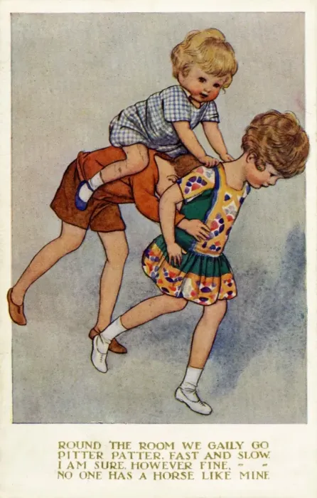 Framed Print : Pick-a-Back by Susan Beatrice Pearse Framed Print : Pick-a-Back by Susan Beatrice Pearse
