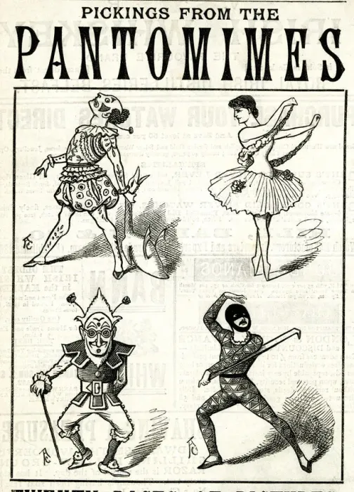 Framed Print : Pickings from the Pantomimes, Judy magazine Framed Print : Pickings from the Pantomimes, Judy magazine