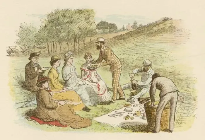 Framed Print : Picnic Caldecott Framed Print : Picnic Caldecott