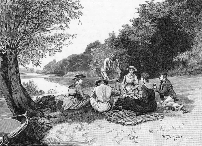 Framed Print : PICNIC / QUARRY WOODS / 1881 Framed Print : PICNIC / QUARRY WOODS / 1881