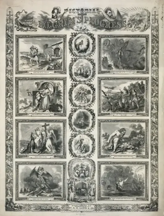 Framed Print : Pictorial pilgrims progress Framed Print : Pictorial pilgrims progress
