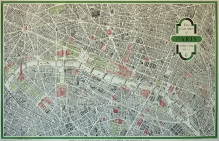 Framed Print : Pictorial street map of Paris Framed Print : Pictorial street map of Paris