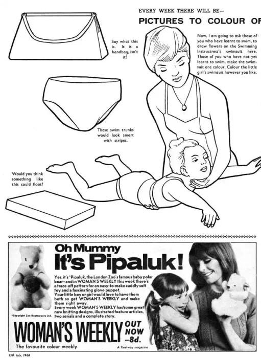 Framed Print : Pictures to Colour of People You See: The Swimming Instructr Framed Print : Pictures to Colour of People You See: The Swimming Instructr