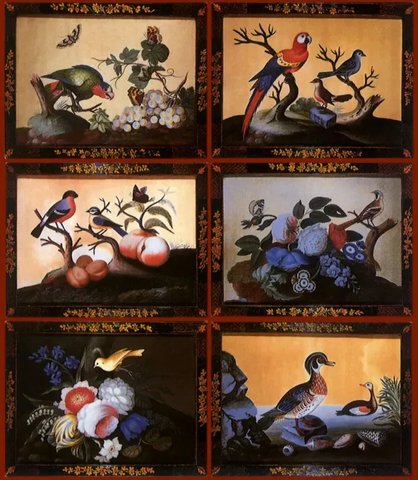 Framed Print : Six Pictures of his Fruit, Flowers and Birds Framed Print : Six Pictures of his Fruit, Flowers and Birds
