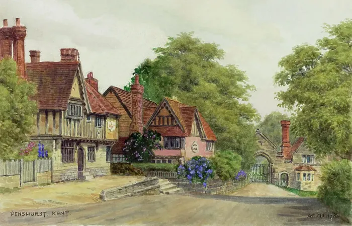 Framed Print : Picturesque scene at Penshurst, Kent Framed Print : Picturesque scene at Penshurst, Kent
