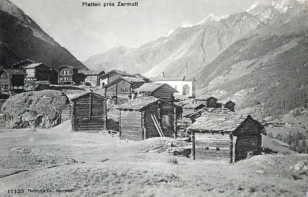 Picturesque Swiss Alpine village of Blatten close to Zermatt