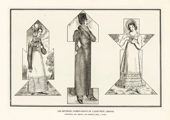 Framed Print : Pieces from a Tangram or Chinese puzzle game, 19th century Framed Print : Pieces from a Tangram or Chinese puzzle game, 19th century
