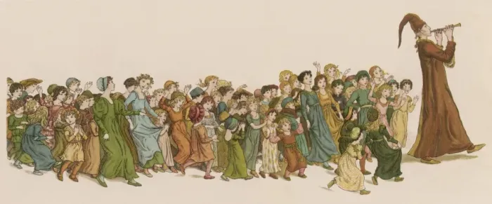 Framed Print : Pied Piper / Greenaway / Kid Framed Print : Pied Piper / Greenaway / Kid