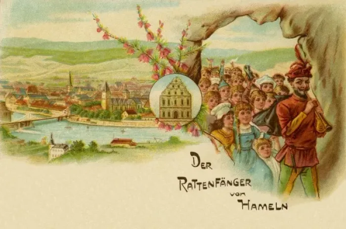 Framed Print : The Pied Piper of Hamelin Framed Print : The Pied Piper of Hamelin