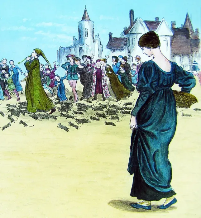 Framed Print : The Pied Piper of Hamelin by Kate Greenaway Victorian period Framed Print : The Pied Piper of Hamelin by Kate Greenaway Victorian period
