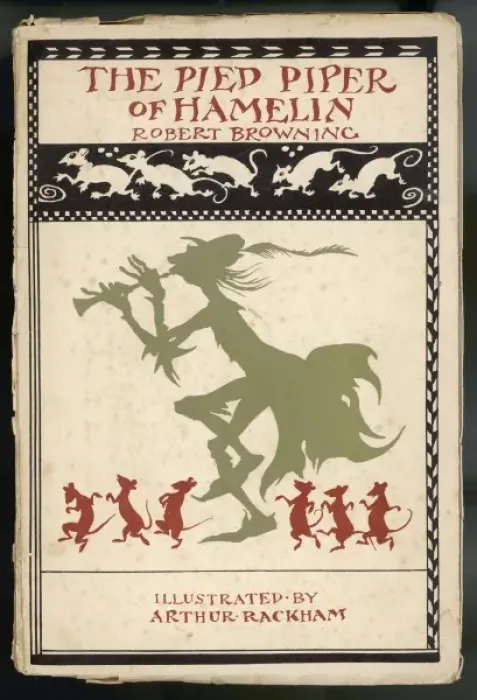 Framed Print : Pied Piper / Rats / Rackham Framed Print : Pied Piper / Rats / Rackham
