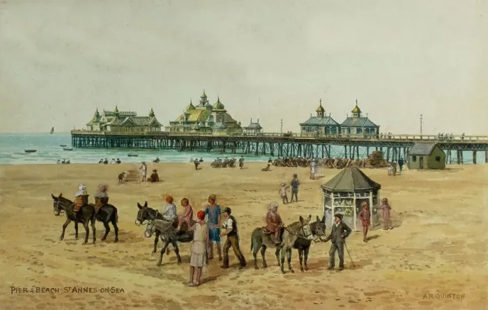 Framed Print : Pier and Beach, St Annes on Sea, Lancashire Framed Print : Pier and Beach, St Annes on Sea, Lancashire