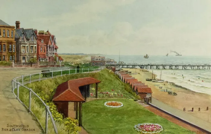 Framed Print : Pier and Cliff Garden, Southwold, Suffolk Framed Print : Pier and Cliff Garden, Southwold, Suffolk