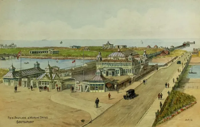 Framed Print : Pier, Pavilion and Marine Drive, Southport, Lancashire Framed Print : Pier, Pavilion and Marine Drive, Southport, Lancashire